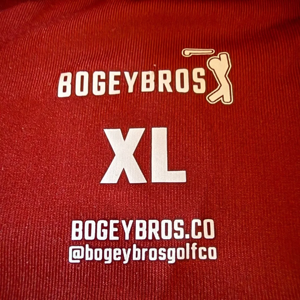 Red Heart-Print Bogey Bros Golf Poli - Picture 3 of 3